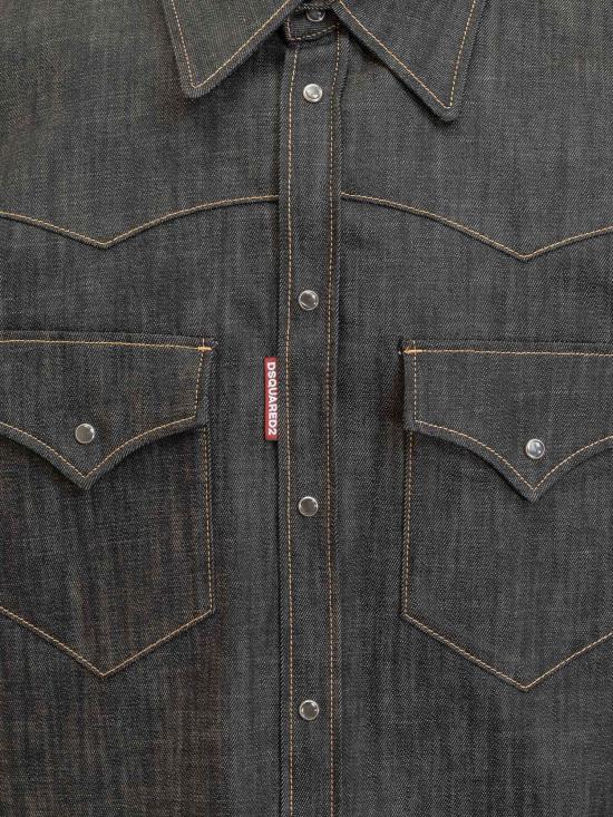 25FW 디스퀘어드2 긴팔 셔츠 S71DM0810S30357900 BLACK DOM - DSQUARED2