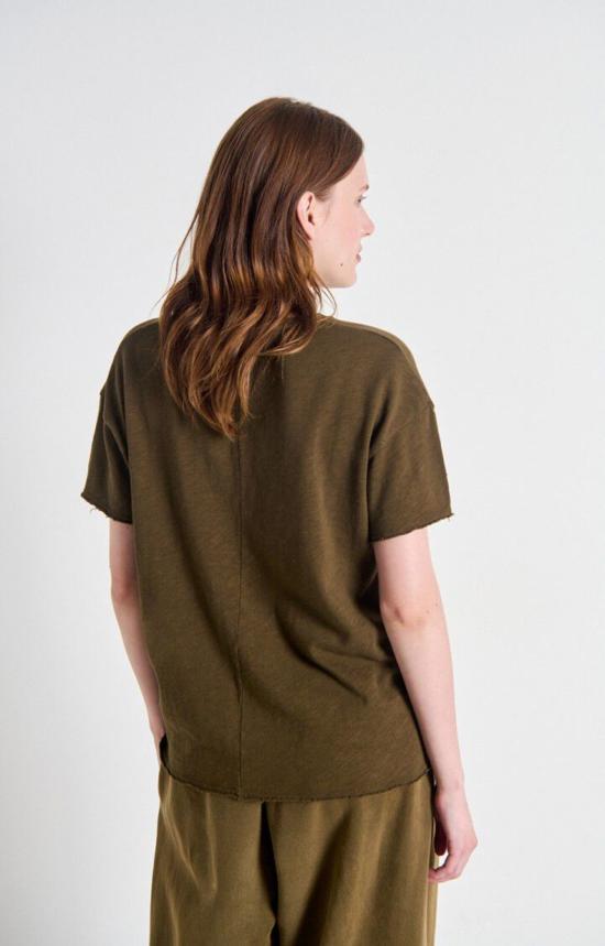  아메리칸 빈티지 반팔 티셔츠 소노마 크루 티셔츠 빈티지 우드 - AMERICAN VINTAGE