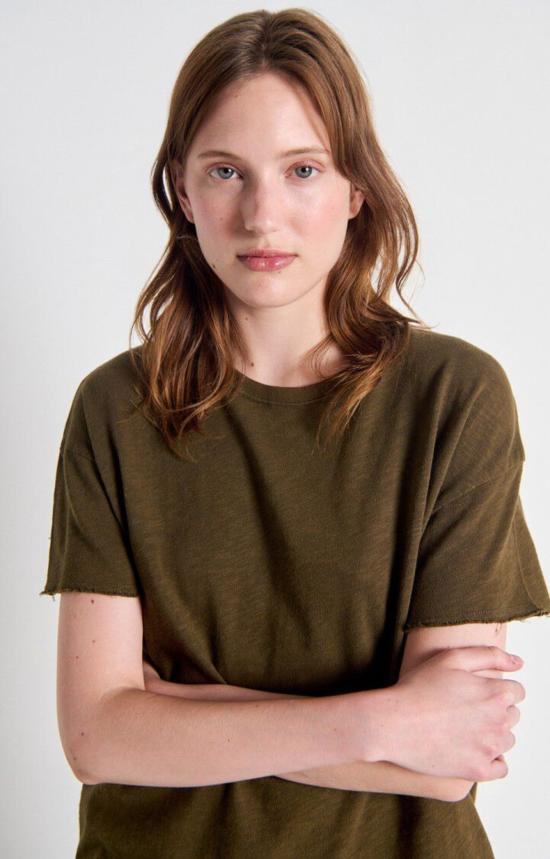  아메리칸 빈티지 반팔 티셔츠 소노마 크루 티셔츠 빈티지 우드 - AMERICAN VINTAGE