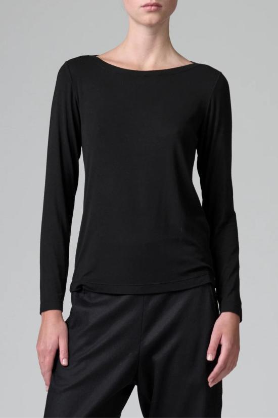  트랜짓 파 수쉬 긴팔 티셔츠 트랜짓 파 서치 Ls 크루 티셔츠 블랙