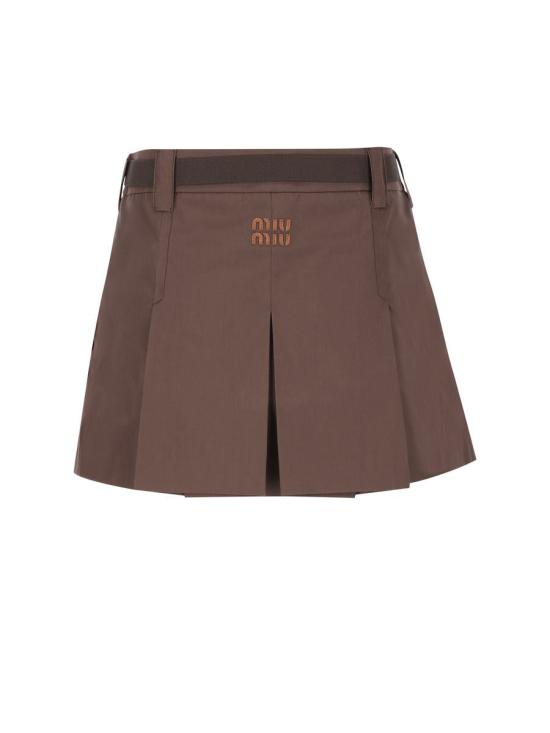 25FW 미우미우 스커트 MG248512NSF0324 AI25 BROWN - MIU MIU