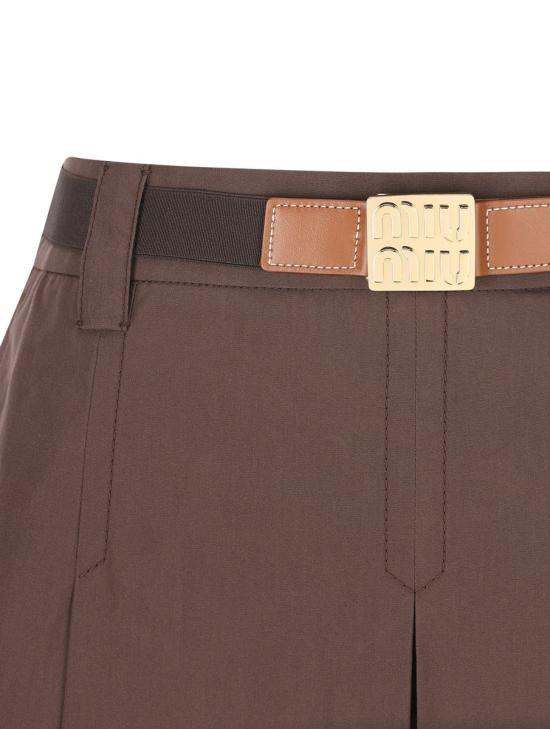 25FW 미우미우 스커트 MG248512NSF0324 AI25 BROWN - MIU MIU