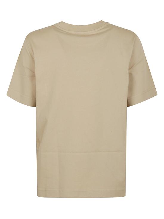 25FW 버버리 나이트 스탬프 코튼 티셔츠 8110926 A3743 FLAX NUDE NEUTRALS - BURBERRY