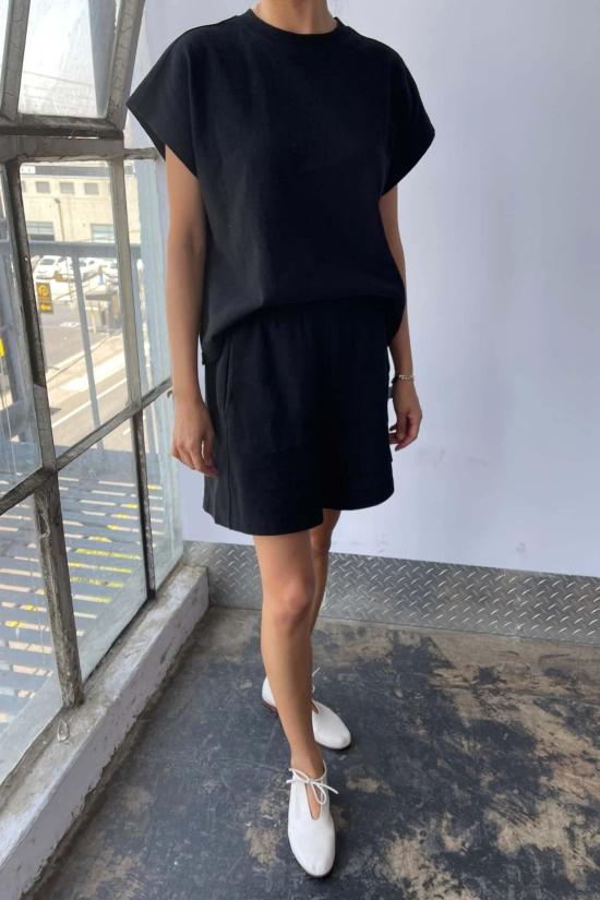  르 본 숍 반팔 티셔츠 Le Bon Shoppe Jeanne 티셔츠 블랙 - Le Bon Shoppe