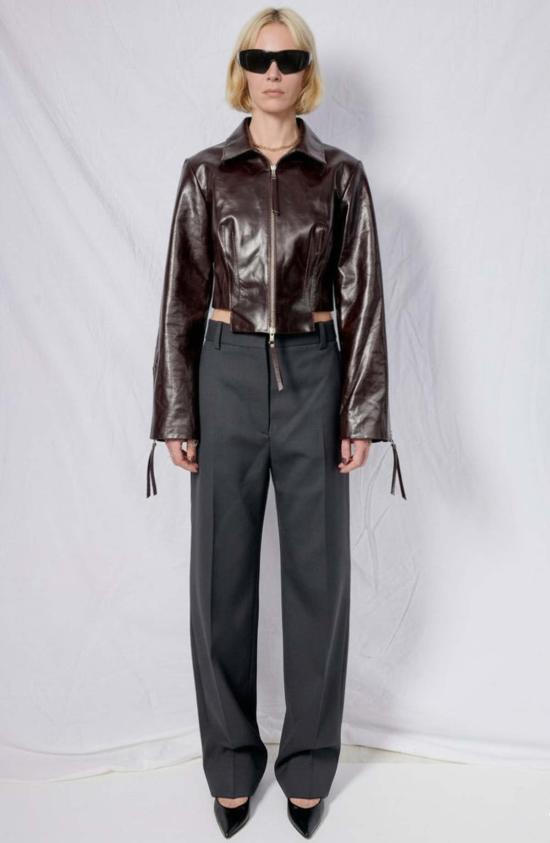  요바나 마르코비치 가죽 자켓 조바나 마르코비치 카멘 가죽 재킷 브라운