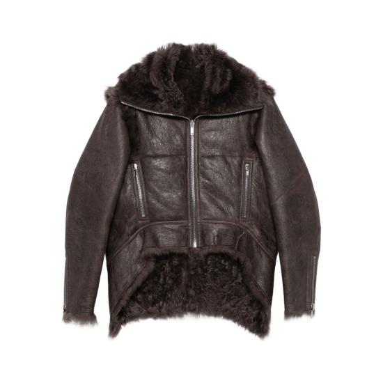 25FW 릭 오웬스 가죽 자켓 RP02E4722 LSHTR 78 GREY