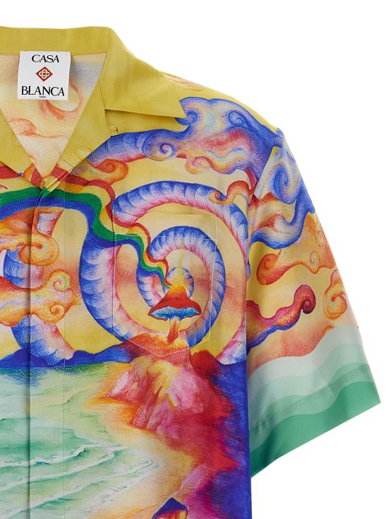 25SS 카사블랑카 반팔 셔츠 UMPS25SH00304NATURESTEACHER Multicolor - CASABLANCA