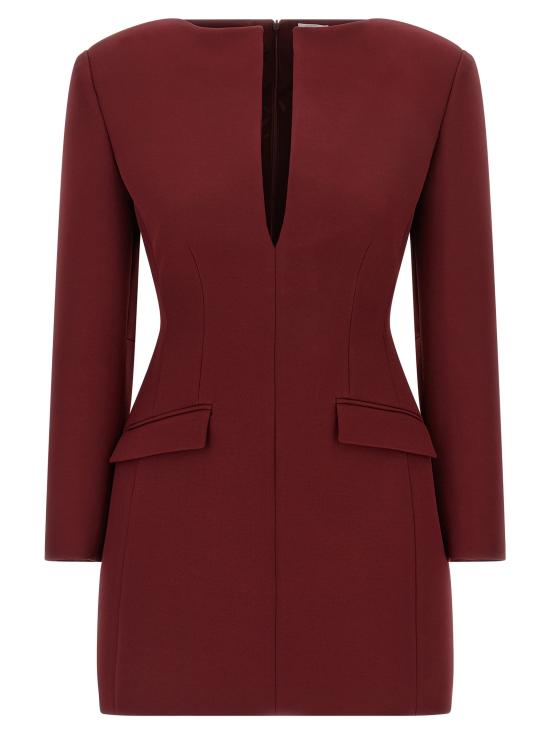 25FW 안다마네 숏 원피스 T180105ATNP0B8BURGUNDY Bordeaux