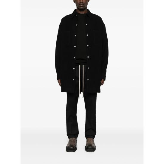 25FW 릭 오웬스 코트 RU02E1739 WBD 25 BLACK - RICK OWENS