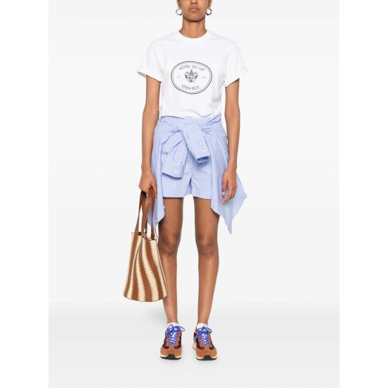 25FW 스포티앤리치 반팔 티셔츠 TO04360666WH WHITE - SPORTY & RICH