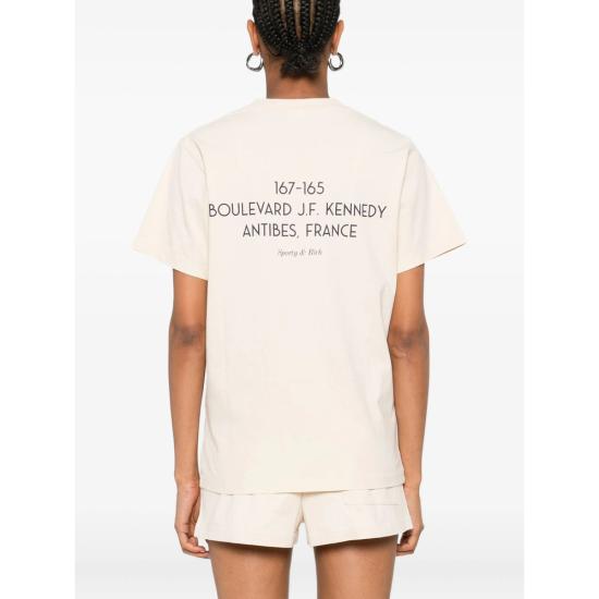 25FW 스포티앤리치 반팔 티셔츠 TO04360666CR CREAM NEUTRALS - SPORTY & RICH