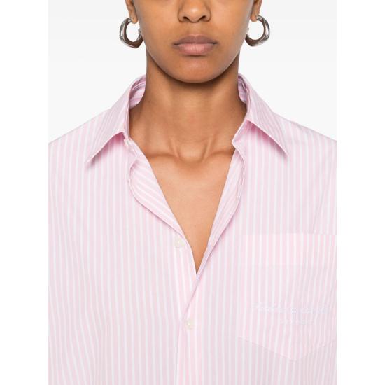 25FW 스포티앤리치 셔츠 SI00760673ST PINWH PINK WHITE - SPORTY & RICH