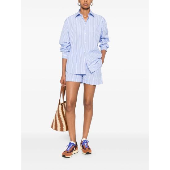 25FW 스포티앤리치 셔츠 SI00760673ST BLUWH BLUE WHITE - SPORTY & RICH