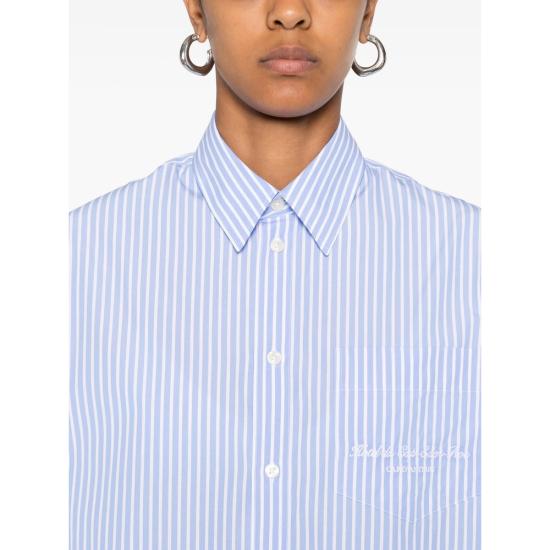 25FW 스포티앤리치 셔츠 SI00760673ST BLUWH BLUE WHITE - SPORTY & RICH