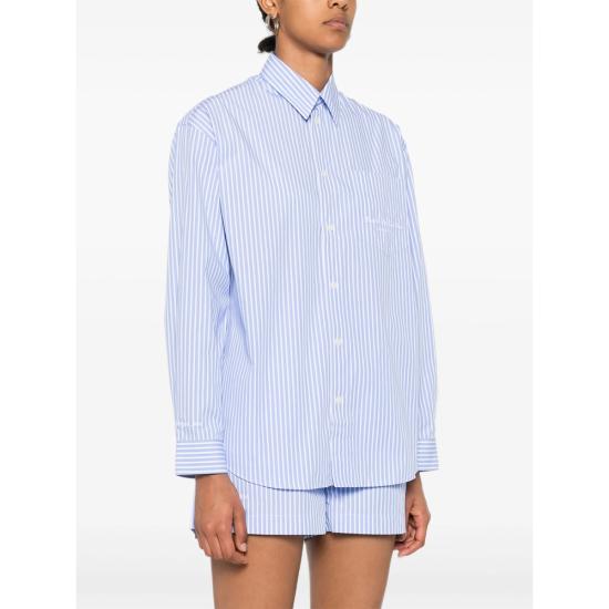 25FW 스포티앤리치 셔츠 SI00760673ST BLUWH BLUE WHITE - SPORTY & RICH