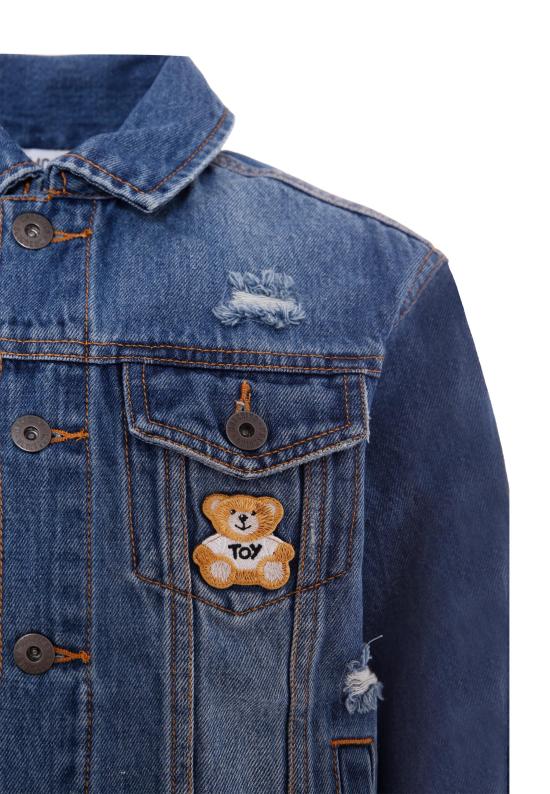 25SS [키즈] 모스키노 자켓 HUS057 L0E35 40278 DENIM - MOSCHINO