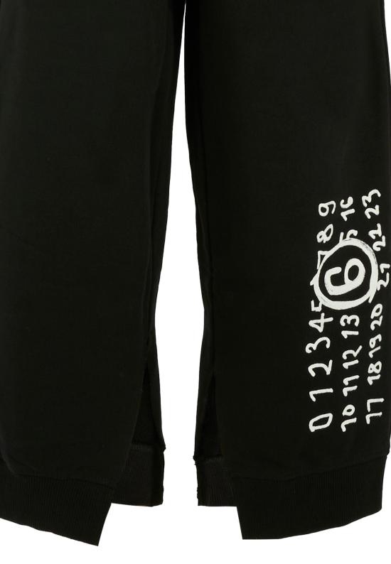 25FW [키즈] MM6 메종마르지엘라 스트레이트 팬츠 M60895 MM02X M6900 BLACK - MM6 MAISON MARGIELA