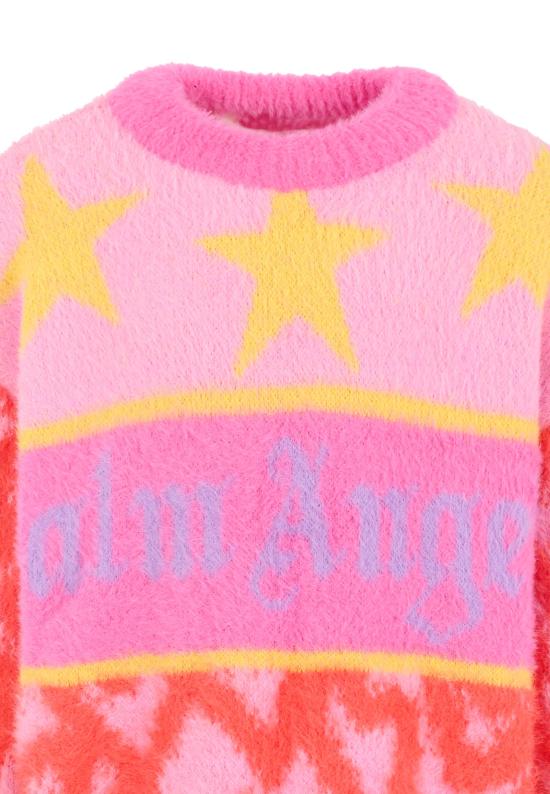 25FW [키즈] 팜앤젤스 니트/스웻셔츠 PGHE002F25KNI0033B36 PINK - PALM ANGELS