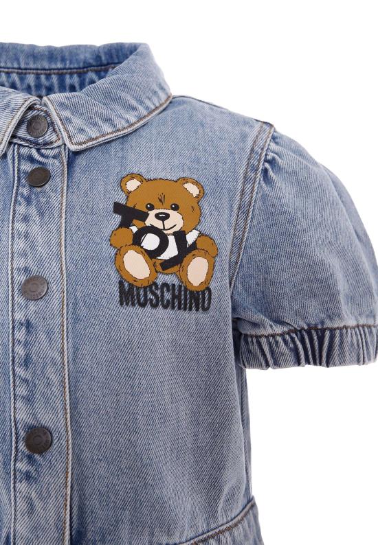 25SS [키즈] 모스키노 원피스 HDV0FX L0E08 40186 DENIM - MOSCHINO