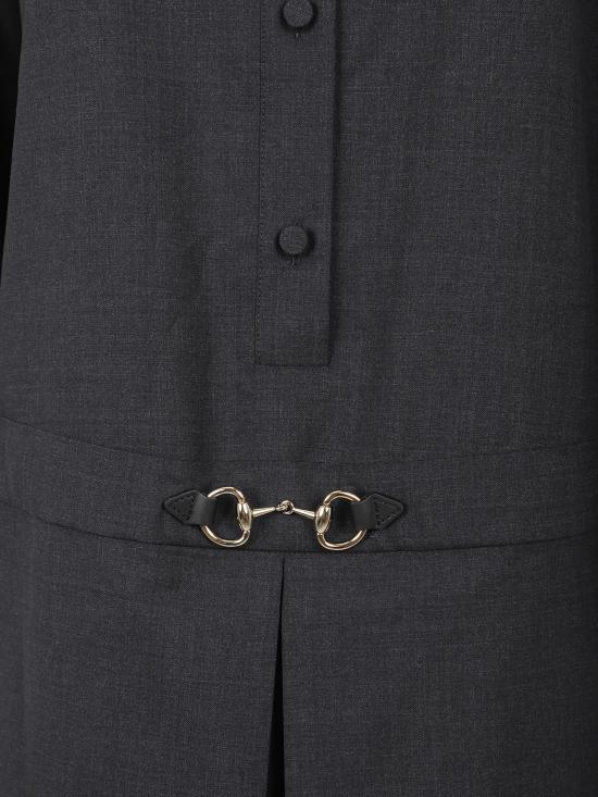 25FW 구찌 홀스빗 울 드레스 836243Z8B12 1054 ARDESIA GREY - GUCCI