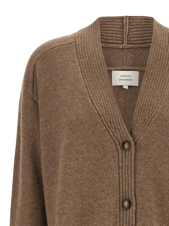25FW 루루 드 세종 가디건 KAIALDSTAUPEMELANGE Beige - LOULOU DE SAISON