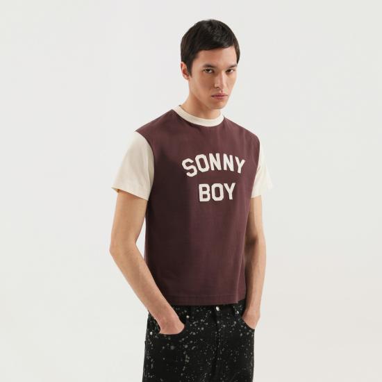 25FW 1989 스튜디오 반팔 티셔츠 F04MEB009JER001 Burgundy
