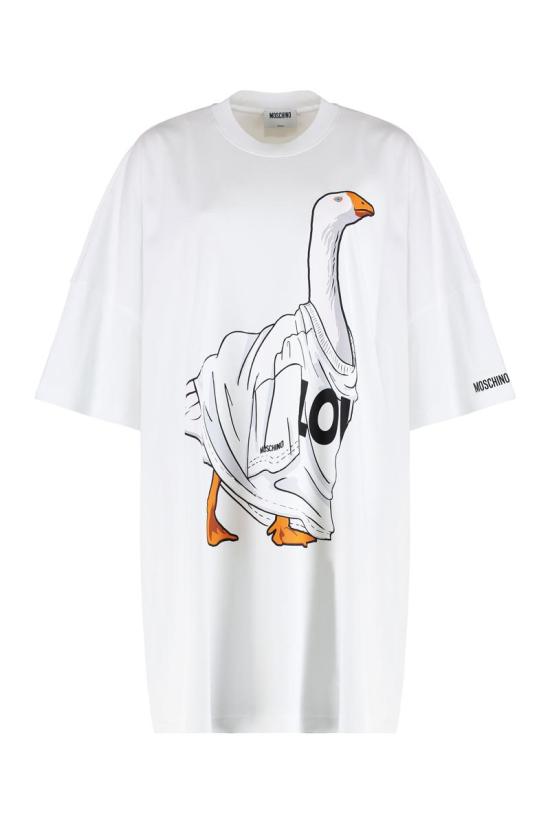 25FW 모스키노 반팔 티셔츠 04515542 1001 WHITE