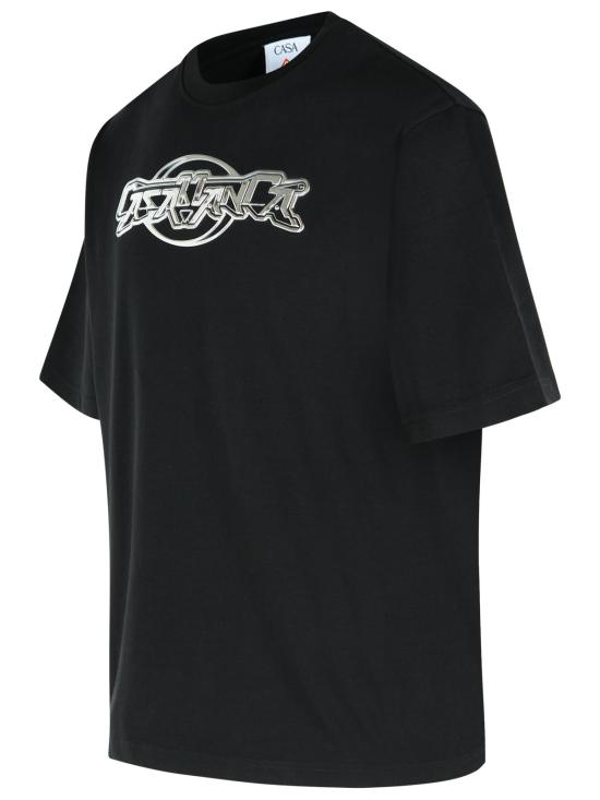 25FW 카사블랑카 반팔 티셔츠 M AW25 JTS 044 03CASA CHROME Black - CASABLANCA