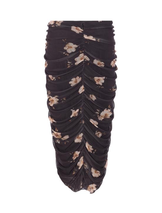 25FW 마 데 마가리타스 미디 스커트 MMABW01365 NE108 Black - MAR DE MARGARITAS