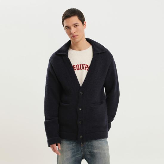 25FW 1989 스튜디오 긴팔 티셔츠 F04MAH001KNI001 Blue