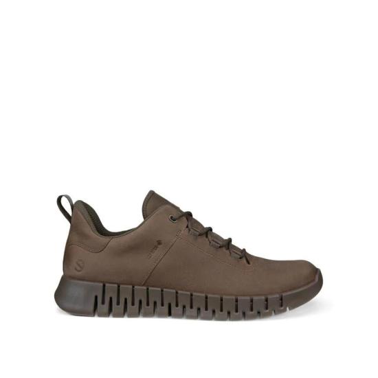 25FW 에코 스니커즈 GRUUV SNEAKER LEA GTX 525224 02559 Dark clay - ECCO