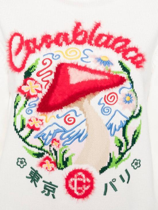 25FW 카사블랑카 긴팔 티셔츠 WPF25KW102401 MUSHROOM - CASABLANCA