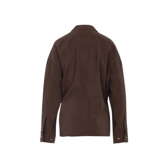  르메르 폴로 티셔츠 스트레이트 칼라 트위스트 셔츠 브루넷 - LEMAIRE