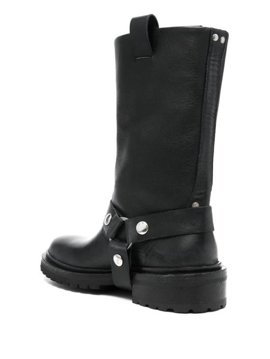 25FW 골든구스 버클&스터드 레더 컬트 부츠 GWF00870F00697890100 Black - GOLDEN GOOSE
