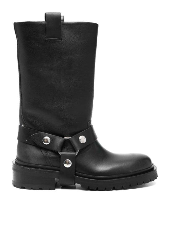 25FW 골든구스 버클&스터드 레더 컬트 부츠 GWF00870F00697890100 Black
