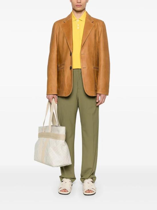 26SS 보테가베네타 스트레이트 팬츠 811897V4XP03051 Green - BOTTEGA VENETA