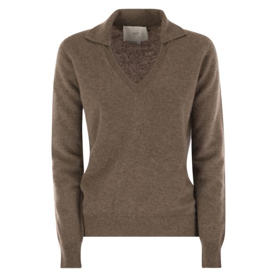 25FW 바니제 폴로 티셔츠 V54623 BROWN