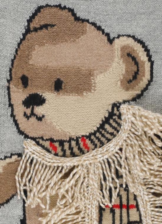 25FW [키즈] 버버리 니트/스웻셔츠 8109458 KB5 TEDDY SCARF SWTA1373 Grey - BURBERRY