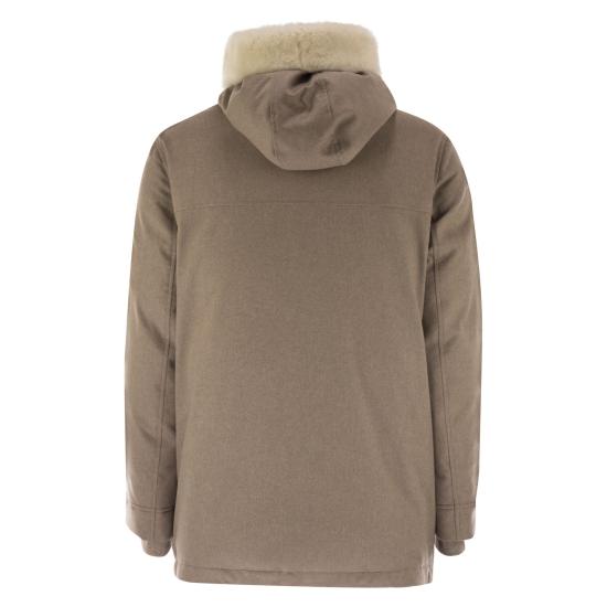 25FW 브루넬로 쿠치넬리 플란넬 다운 자켓 MM4701993 HAZELNUT - BRUNELLO CUCINELLI