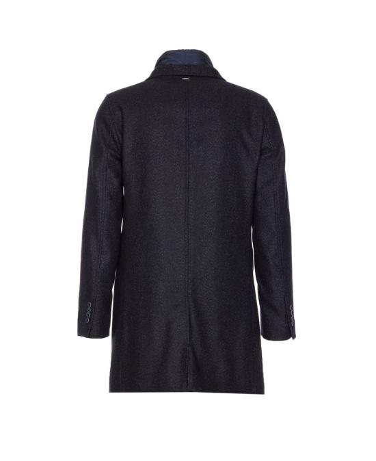 25FW 에르노 헤링본 싱글 브레스티드 코트  CA000216U33457R9200 BLUE - HERNO