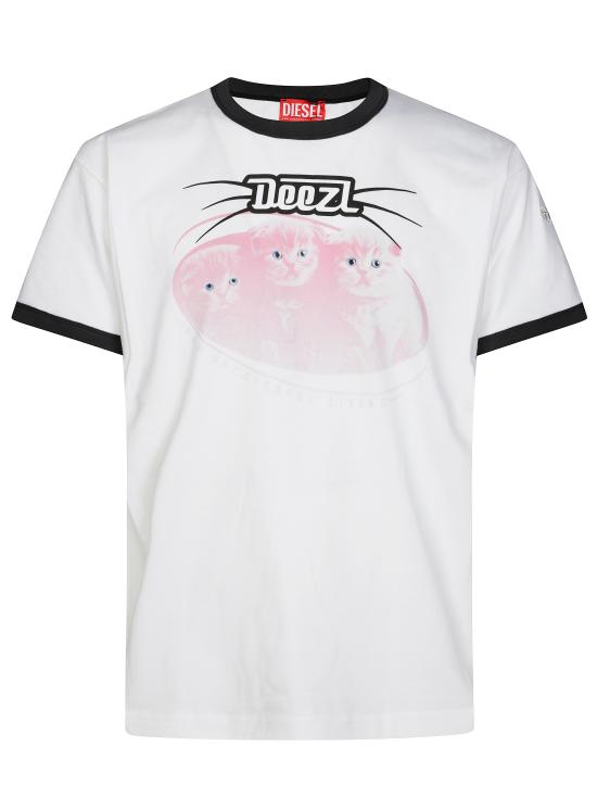 25FW 디젤 반팔 티셔츠 A196390PLATNORM 100 BIANCO