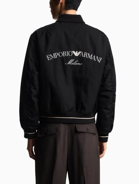 25FW 엠포리오 아르마니 봄버 자켓 EM003124AF18264UC001 Black - EMPORIO ARMANI