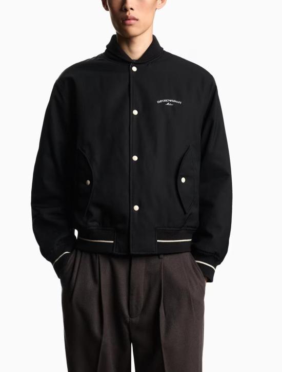 25FW 엠포리오 아르마니 봄버 자켓 EM003124AF18264UC001 Black - EMPORIO ARMANI
