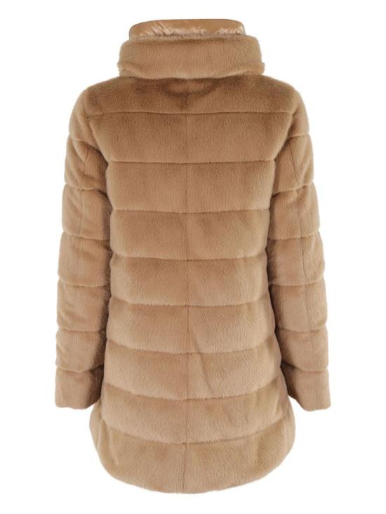 25FW 에르노 레이디 얼터너티브 퍼 & 울트라라이트 나일론 베스트  PI002123D126302157 Brown - HERNO