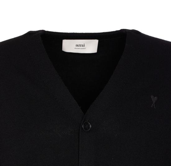 25FW 아미 ADC 울 V넥 가디건  HKC3610010180 Black - AMI