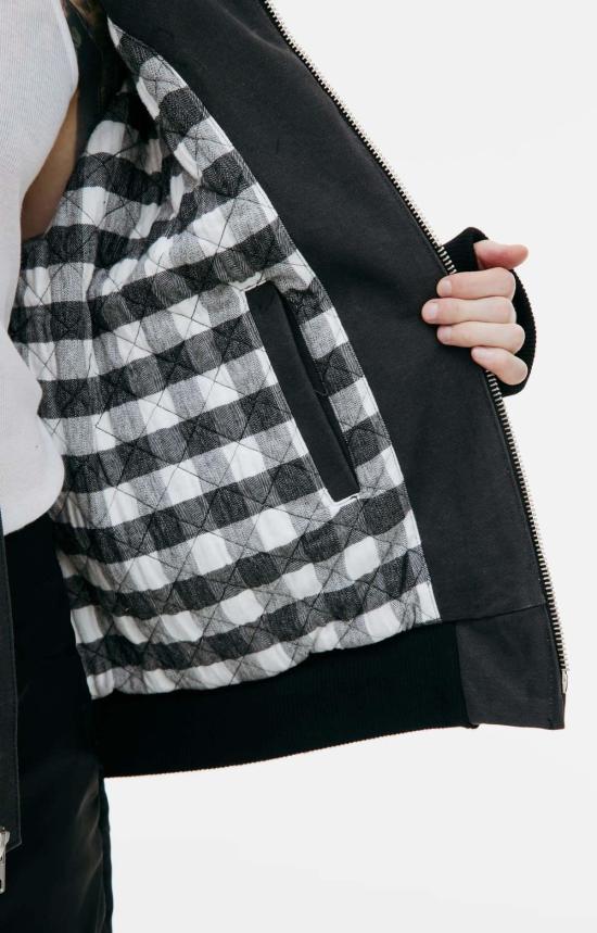  사토시 나카모토 베스트 프리덤 봄버 재킷 블랙 - SATOSHI NAKAMOTO