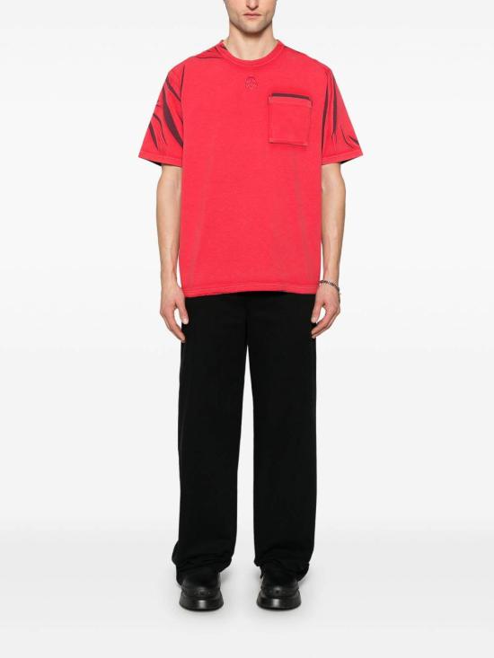 26SS 알렉산더 맥퀸 반팔 티셔츠 815068QTAC60633 Dark Red - ALEXANDER MCQUEEN