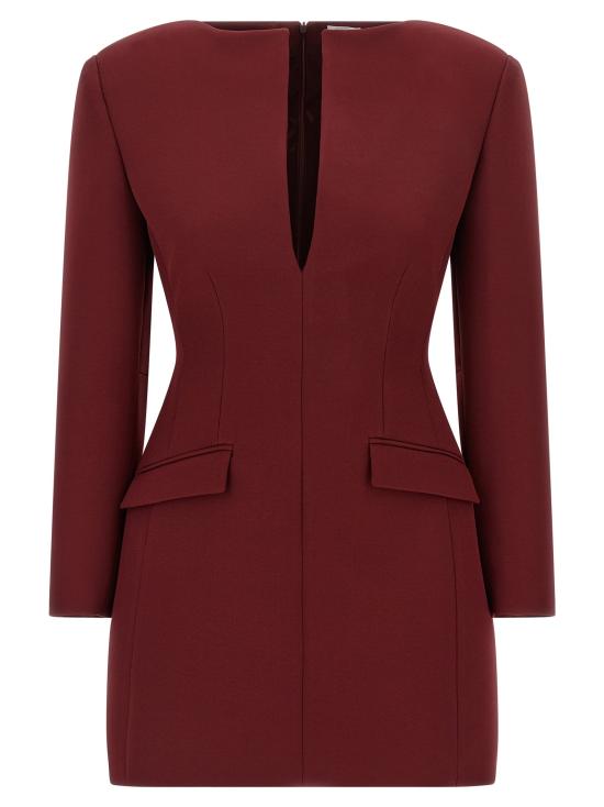 25FW 안다마네 숏 원피스 T180105ATNP0B8BURGUNDY