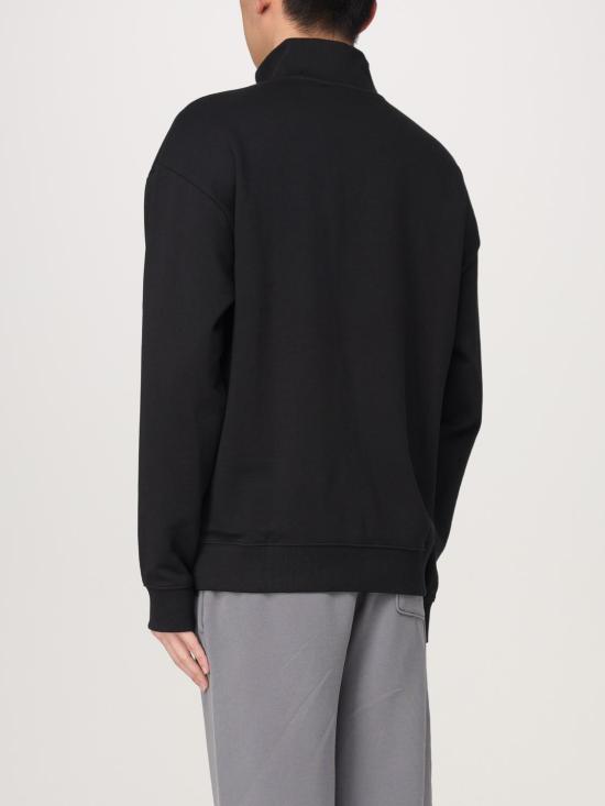 26FW 휴고보스 지퍼넥 로고 코튼 테리 로고 스웨트셔츠 50525881 001 - HUGO BOSS