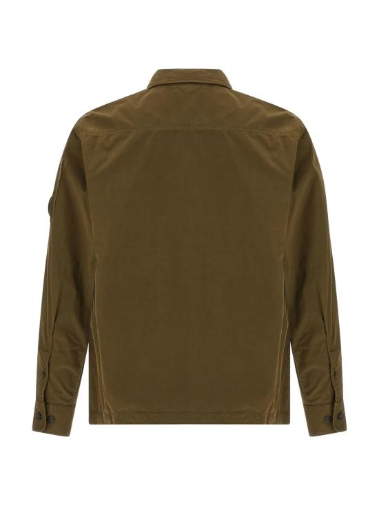 26SS 씨피 컴퍼니 오가닉 개버딘 지퍼 셔츠 RCCMOS705A 110143G 683 IVY GREEN DOM - C.P. COMPANY